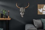 Extravagante wanddecoratie EXOTIC BULL 57cm zilveren, Huis en Inrichting, Woonaccessoires | Overige, Ophalen of Verzenden, Nieuw