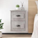 vidaXL Nachtkastje wandgemonteerd 41,5x36x53 cm betongrijs, Huis en Inrichting, Slaapkamer | Nachtkastjes, Minder dan 45 cm, Verzenden