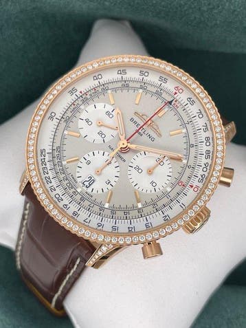 Breitling - Navitimer B01 18K RedGold Diamonds -, Sieraden, Tassen en Uiterlijk, Horloges | Heren, Nieuw