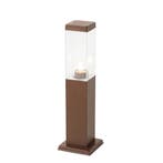 Moderne buitenlamp paal roestbruin 45 cm - Malios, Tuin en Terras, Buitenverlichting, Verzenden, Nieuw