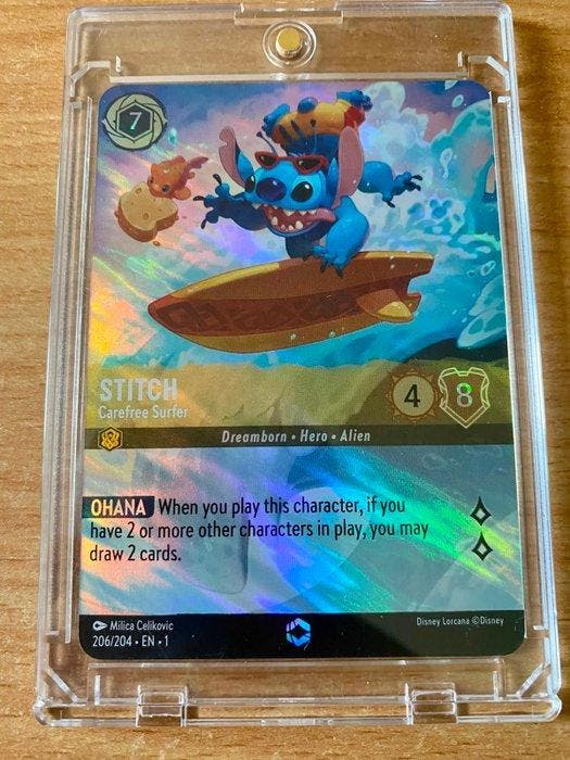 Ravensburger - 1 Card - Disney Lorcana - Stitch 206/204 - EN, Verzamelen, Overige Verzamelen