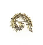Vintage gouden abstracte broche, Ophalen of Verzenden, Gebruikt, Overige kleuren, Goud