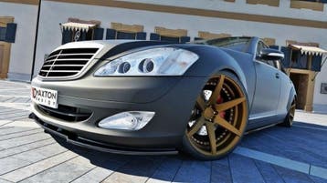 Voorspoiler Mercedes S-Klasse W221 Maxton Design glans zwart, Ophalen of Verzenden, Nieuw