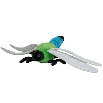 Nature Planet libelle knuffel - pluche - groen/blauw - 20, Verzenden, Nieuw