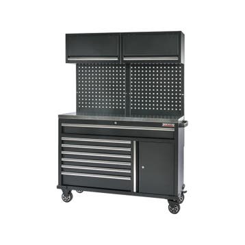Verrijdbare werkbank met lades, gereedschapsbord,, Ophalen of Verzenden, Nieuw