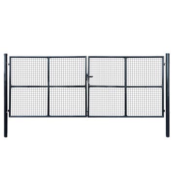 vidaXL Tuinhek van gaas gegalvaniseerd staal 400x150 cm, Verzenden, Nieuw