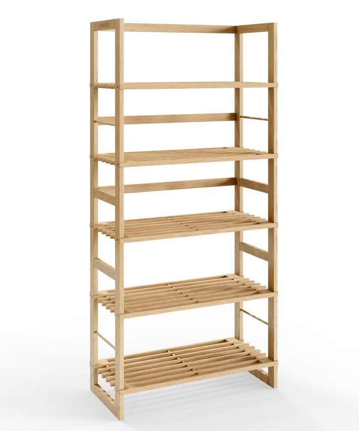 Opbergrek Öland Bruin Hout 136x58x27cm (Badkamer, Interieur, Huis en Inrichting, Badkamer | Badtextiel en Accessoires, Nieuw, Verzenden