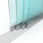 Schuifloket op maat - 4 panelen, 4 sporen - Gehard glas 6 mm, Doe-het-zelf en Verbouw, Glas en Ramen, Ophalen of Verzenden, Nieuw