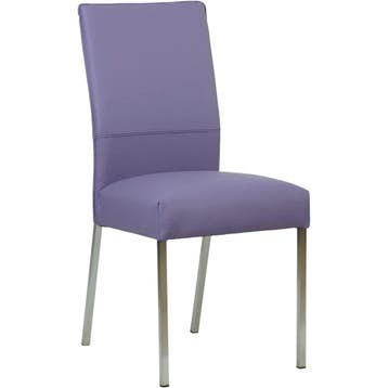 Leren eetkamerstoel Real - Toledo Lila (lichtpaars) - Poten, Huis en Inrichting, Stoelen, Ophalen of Verzenden, Nieuw, Leer, Industrieel, Modern