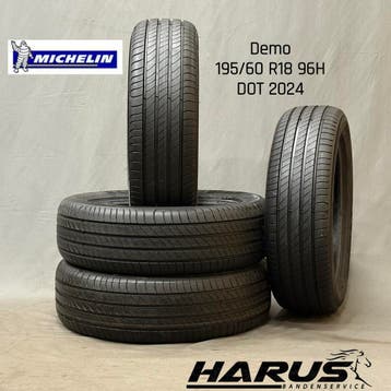 195/60/18 96H Michelin zomerbanden demo 4 stuks, 18 inch, Gebruikt, Ophalen of Verzenden, Band(en)