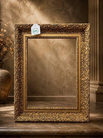 Lijst - 244. Oude goud vergulde schilderijlijst. Voor