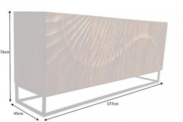 Massief dressoir SCORPION 177cm bruin mangohout, Huis en Inrichting, Kasten | Dressoirs, Ophalen of Verzenden, Nieuw