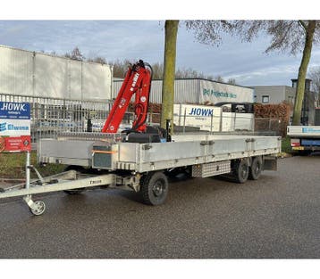 Schamelwagen met laadkraan, Maxilift, 3500kg, kraantje, howk, Ophalen, Gebruikt