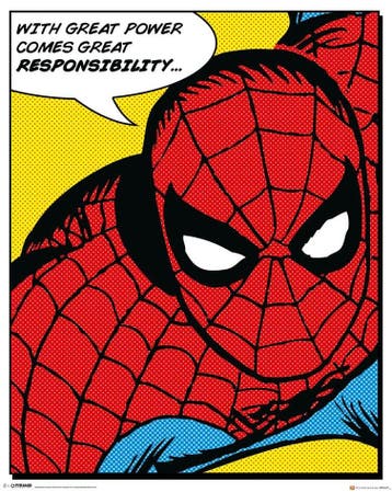 Marvel Poster Spider-Man Quote 40 x 50 cm, Verzamelen, Ophalen of Verzenden, Nieuw
