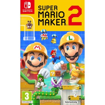 Switch Super Mario Maker 2, Spelcomputers en Games, Verzenden, Zo goed als nieuw