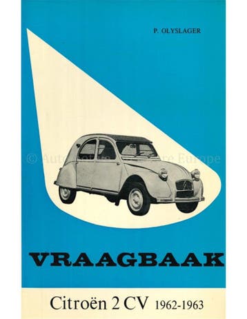 1962 - 1963 CITROËN 2 CV VRAAGBAAK NEDERLANDS