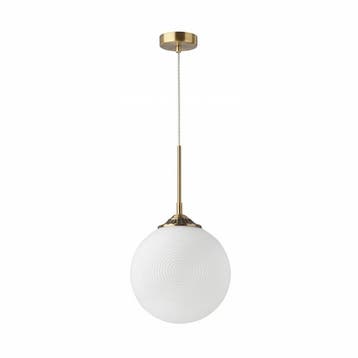 Nova Luce Athena - hanglamp - goudkleurig met lampenkap van, Huis en Inrichting, Lampen | Hanglampen, Verzenden, Nieuw