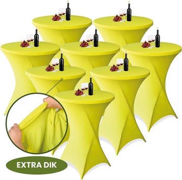 Statafelrok Geel x 8 – 80-85 x 110 cm met Opbergtas – Stata, Verzenden, Nieuw