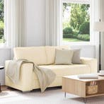 vidaXL Loveseat Sofa Crème 180x77x82 cm Corduroy Stof, Verzenden, Nieuw, Stof