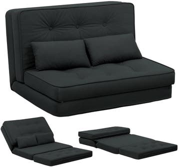 Slaapbank 2 persoons - Logeerbed - Bedbank - 90x210 cm - Zwa, Verzenden, Zo goed als nieuw