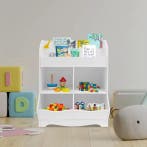 Kinderboekenkast en Speelgoed Organizer – 4 Open Vakken, Wit, Verzenden, Nieuw