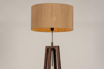 Rietveld Vloerlampen - Bruin, Naturel - Hout, Touw, Verzenden, Nieuw