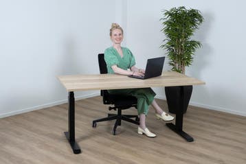 Zit sta bureau elektrisch 140x80 Basic, Nieuw