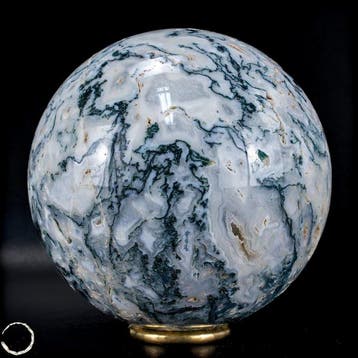 Topkwaliteit natuurlijke mosagaat, zeer artistiek Sphere-