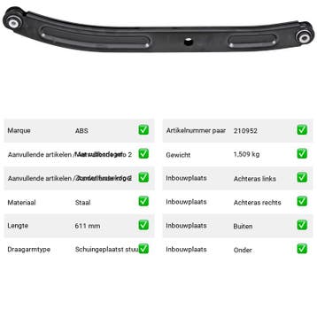 Draagarm Smart Forfour 0.9 Brabus (453) Van 2016-07 tot  - A, Verzenden, Nieuw, Smart