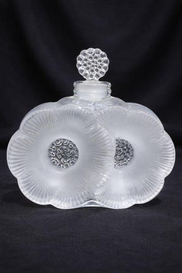 Decoratief ornament - Lalique - Twee bloemen - Frankrijk, Antiek en Kunst