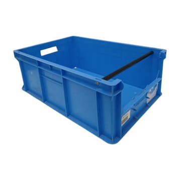Magazijnbak, 600x400x215 mm, euronorm, blauw pp, gebruikt -, Ophalen of Verzenden, Gebruikt, Bak of Kist