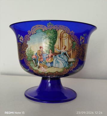 Murano - Bokaal - Muranoglas - huwelijksbeker, Antiek en Kunst