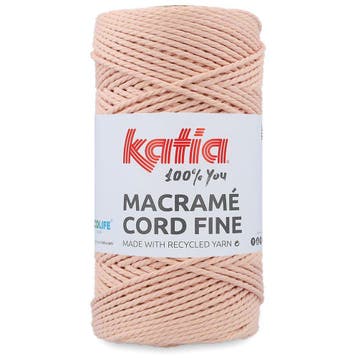 Katia Macramé Cord Fine - 217 Licht zalmroze - Gerecycled, Ophalen of Verzenden, Nieuw