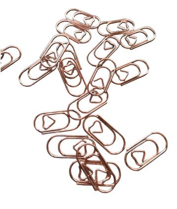 50x Mini paperclips Rose hartje (Overige Decoratie), Diversen, Ophalen of Verzenden, Nieuw