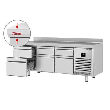 GGM Gastro | Koelwerkbank PREMIUM PLUS - 1960x600mm - met 6, Verzenden, Nieuw in verpakking, RVS Meubilair