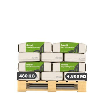 Basaltmeel bodemverbeteraar voor kleibodem (24x - 480 kg -, Verzenden, Mest