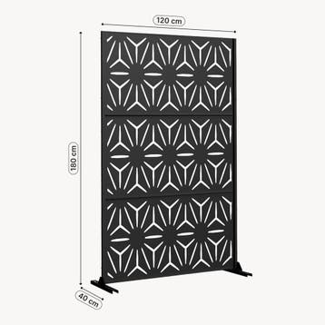 Scheidingswand Kilsturd privacyscherm 180x120x40 cm zwart ca, Tuin en Terras, Verzenden, Nieuw