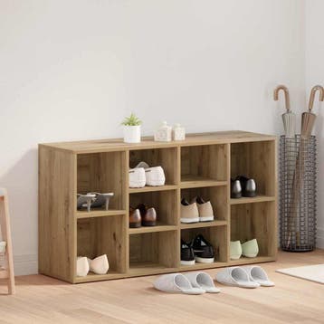 vidaXL Schoenenbank 103 x 30 x 54,5 cm Bewerkt hout, Huis en Inrichting, Verzenden, Nieuw