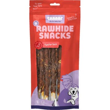 10x Braaaf Rol Sticks Hondensnack Eend 25 cm 240 gr