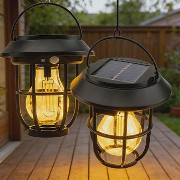 Solar Buitenlamp met Hangende Lantaarn - Decoratieve Tuinver, Huis en Inrichting, Lampen | Hanglampen, Verzenden, Nieuw
