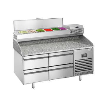 GGM Gastro | Pizza koelwerkbank Premium PLUS - 1490x700mm -, Verzenden, Nieuw in verpakking, RVS Meubilair