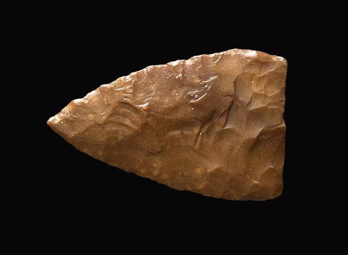 Predynastisch Oud-Egyptisch Flint Spearhead (Zonder, Antiek en Kunst, Antiek | Overige Antiek