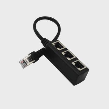 RJ45 Netwerk Splitter Adapter - 1 Male naar 2/3 Female Ether, Verzenden, Nieuw