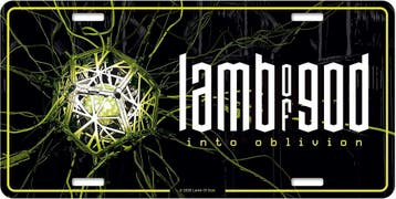 Lamb of God - Into Oblivion USA Nummerplaat off. merchandise, Verzamelen, Ophalen of Verzenden, Nieuw, Poster, Artwork of Schilderij