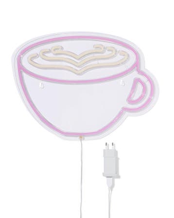 HEMA Neon led-lamp 30.5x40x1.3cm koffie, Verzenden, Nieuw