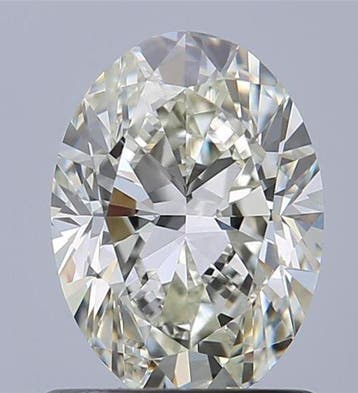 1 pcs Diamant (Natuurlijk) - 1.00 ct - Ovaal - H - VVS1 -, Nieuw