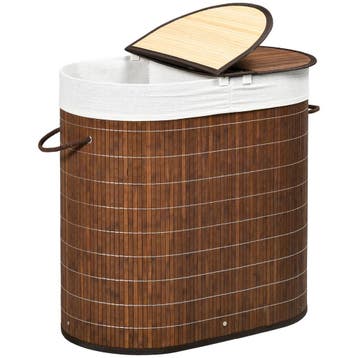 TRUUSK Bamboe Wasmand 100L - Met Deksel en Handvat - 2 Wasza, Verzenden, Nieuw