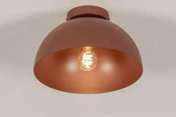 Rietveld Plafondlampen - Bruin, Rood - Metaal, Verzenden, Nieuw