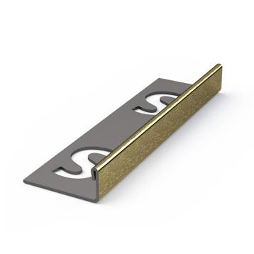 Tegelprofiel Faktum Recht RVS Goud Geborsteld 11 mm - 250 cm, Ophalen of Verzenden, Nieuw
