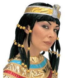 Pruik Cleopatra inclusief hoofdband en kraag, Kleding | Dames, Ophalen of Verzenden, Nieuw